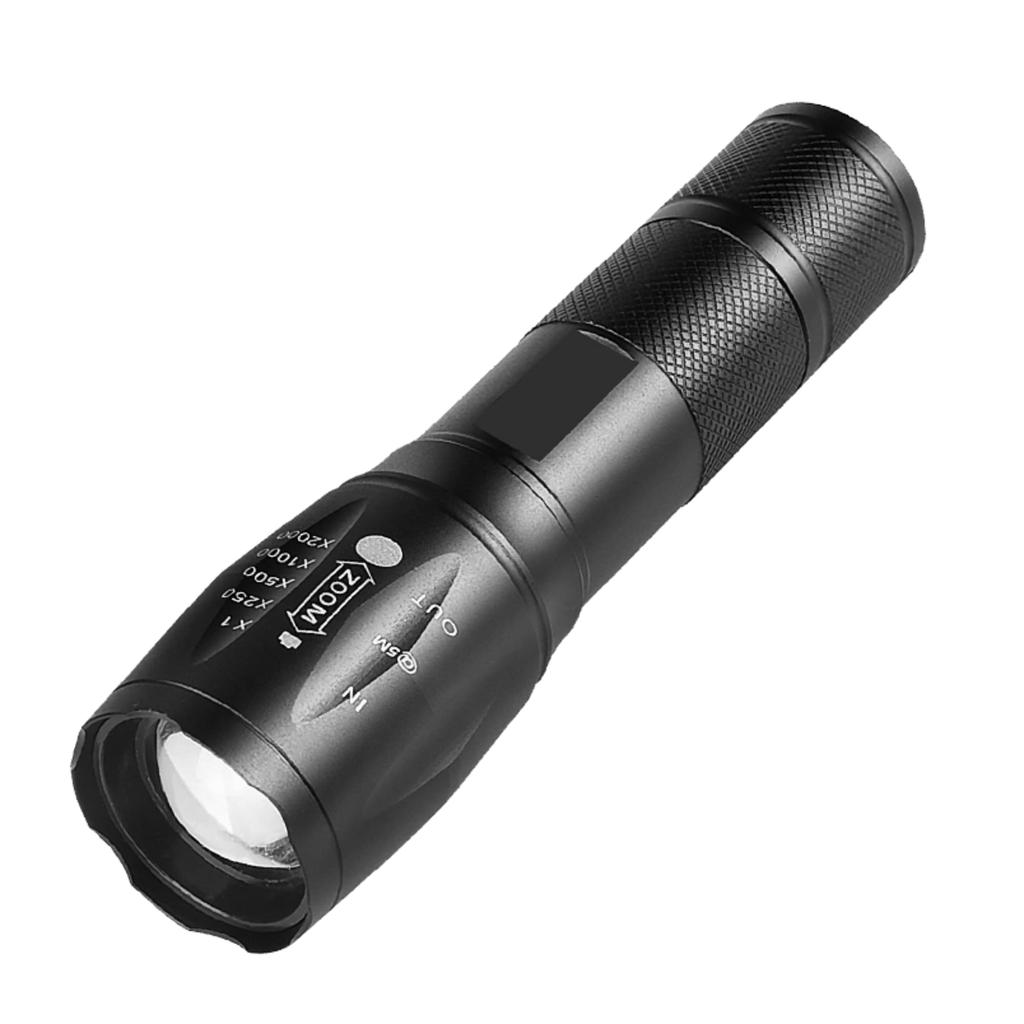 Rechargeable LED Stretch Zoom Handheld Flashlight with 5 Rechargeable Charging Powerful T6 10W LED Work Emergency Wide Beam Angle for Outdoor Use