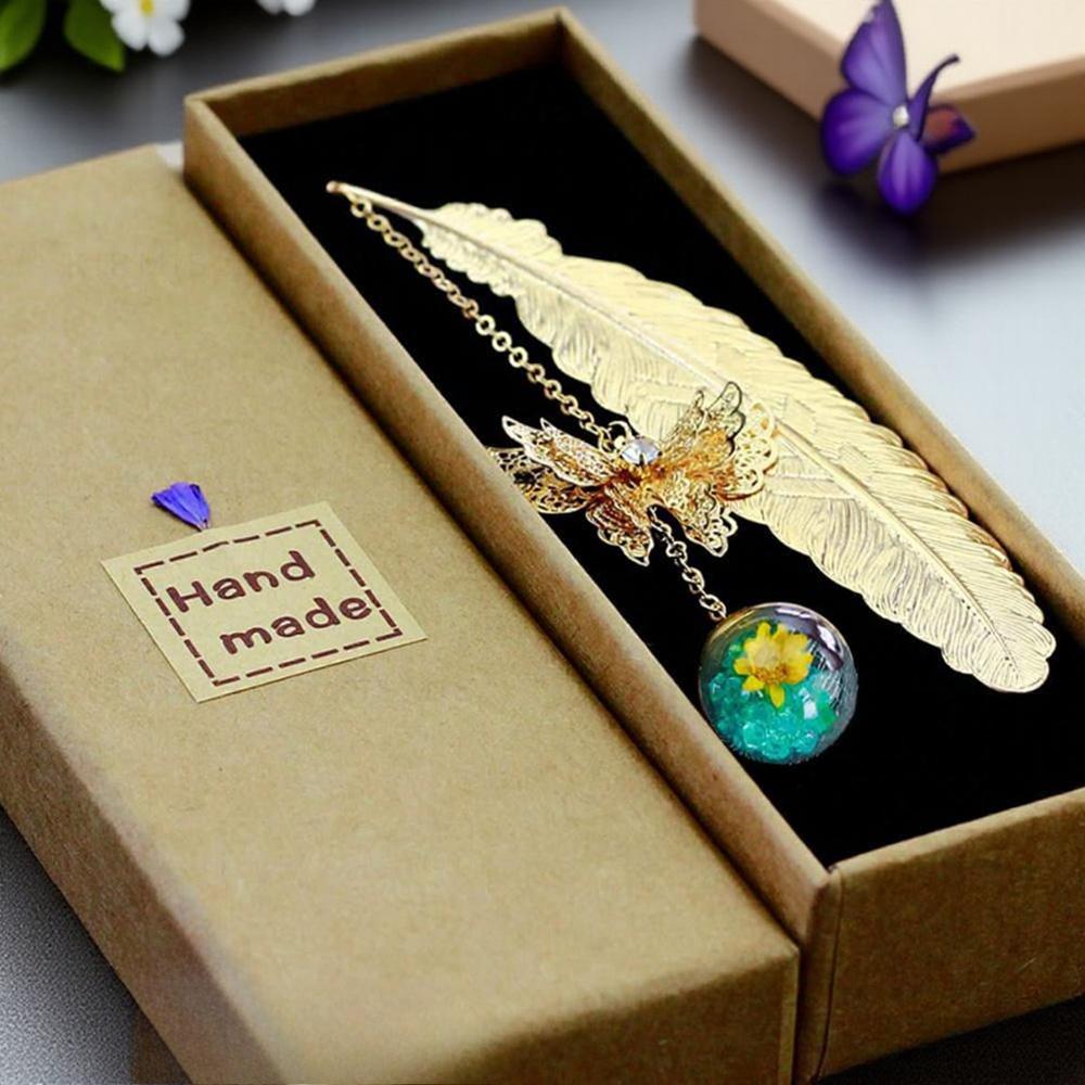 Elegant Metal Feather Bookmark Perfect Gift for Women Book Lovers Teachers Mom Birthday Christmas Mothers Day Present