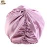 Popular imitation silk double-layer nightcap, cross-twisted cap, shower cap, beauty and makeup hat TJM