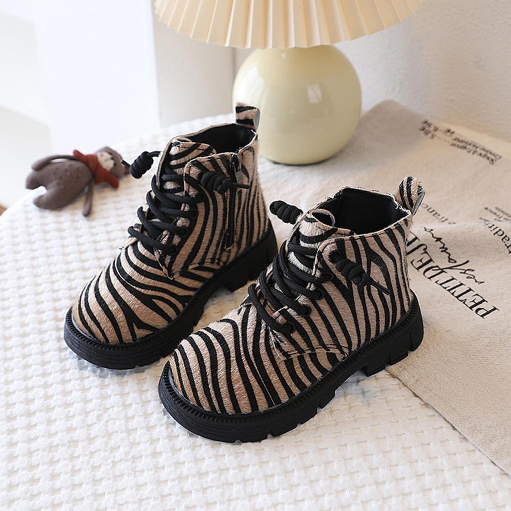 Mädchen-Stiefel mit Retro-Print, weich und bequem für größere Kinder