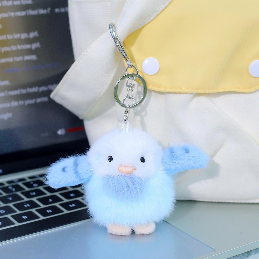 Portachiavi Peluche Uccello con Morbida Fibra di Poliestere per Regali e Decorazione Borsa