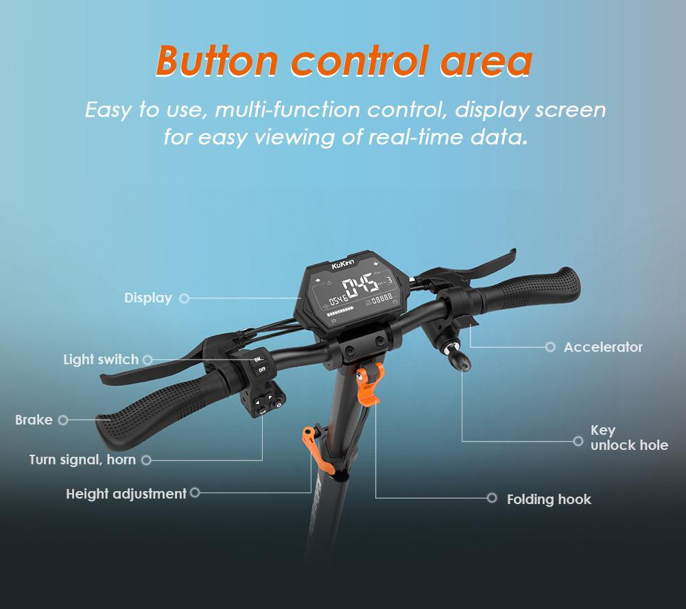 KuKirin G2 Pro Electric Scooter 2024 Version, 600W Brushless Motor, 48V 15.6AH Battery, 9-inch Rubber Vacuum Tires, 45km/h Max Speed