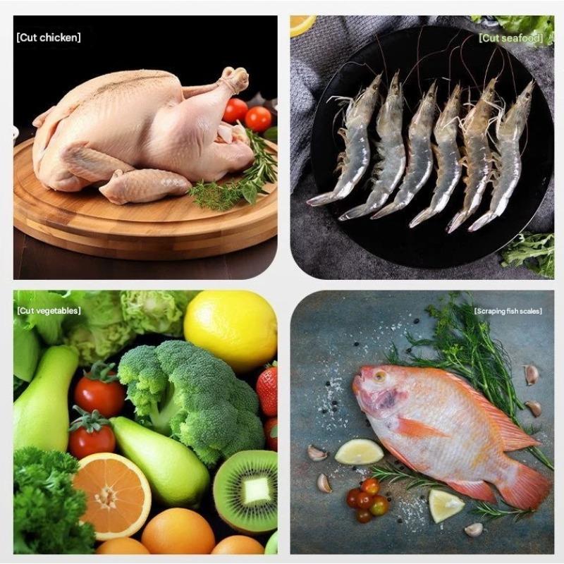 Multifunction Kitchen Scissors Stainless Steel, Heavy-Duty Household Meat, Fish, Chicken Bone Cutting Shears