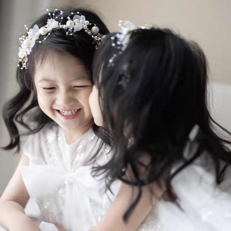 

Tuanming Pearl Headband: Elegant Headdress for Brides and Baby Stage Performances