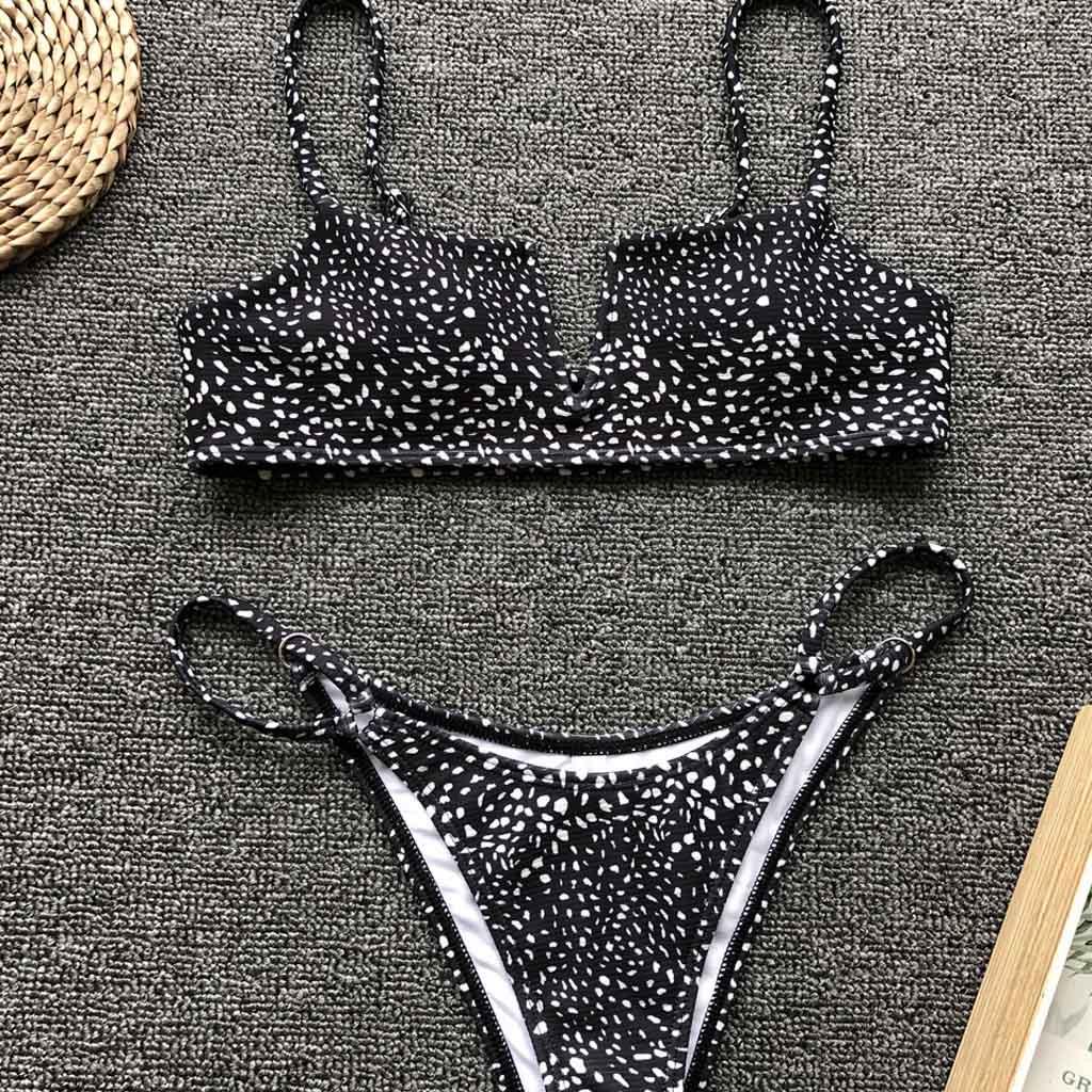 Sexy Women Solid Bikini Push-Up Padded Swimwear Swimsuit Bathing Beachwear