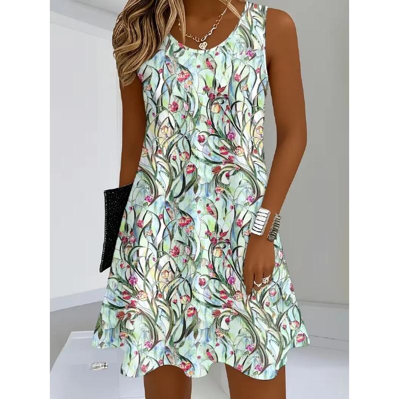 женское летнее платье без рукавов S