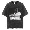 S Maglietta Lavata di Lana Del Rey Harajuku Uomo Donna Retro Manica Corta T-shirt alla Moda Cotone Oversize Streetwear