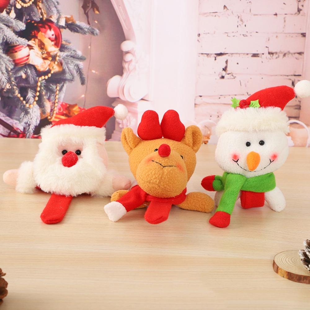 Santa Claus Christmas Plush Toy Bracelet Christmas Doll Bracelet  Children Wrist Accessories