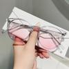Trendy Unisex High-End Blush Sunglasses with Acetate Frame & UV Protection