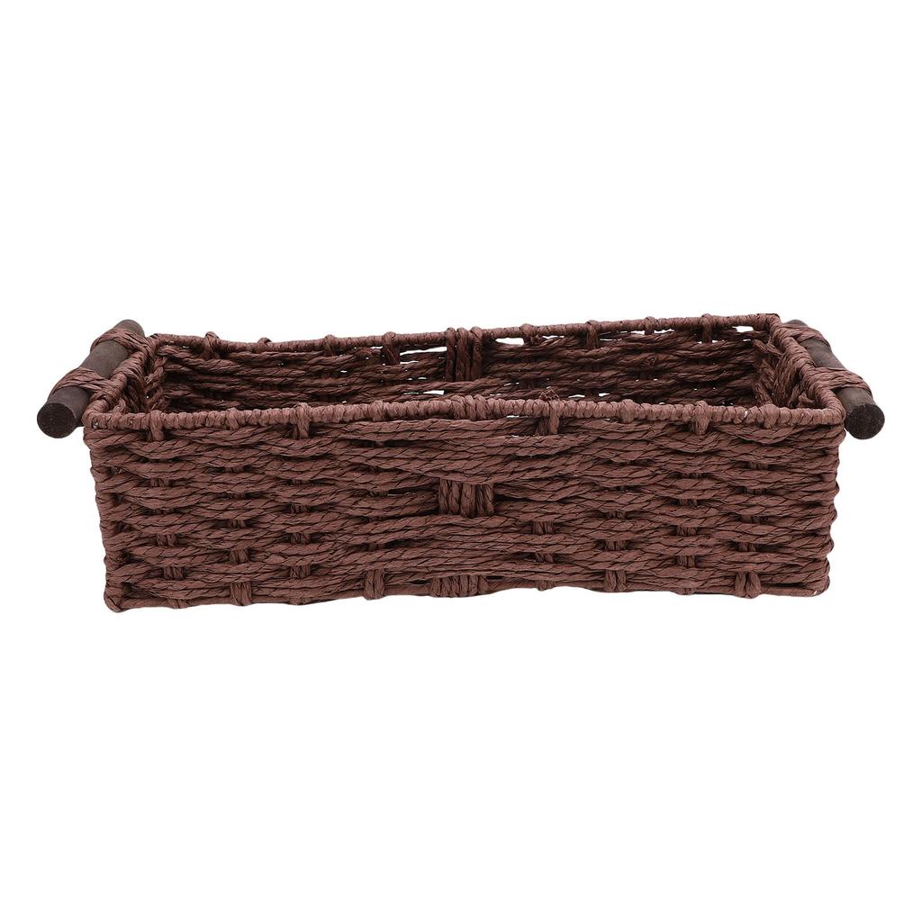 Aufbewahrungskorb aus Papierseil Handgeflochten Dekorativer Aufbewahrungskorb Toilettentank-Aufsatz Papierkorb für Regale Arbeitsplatte