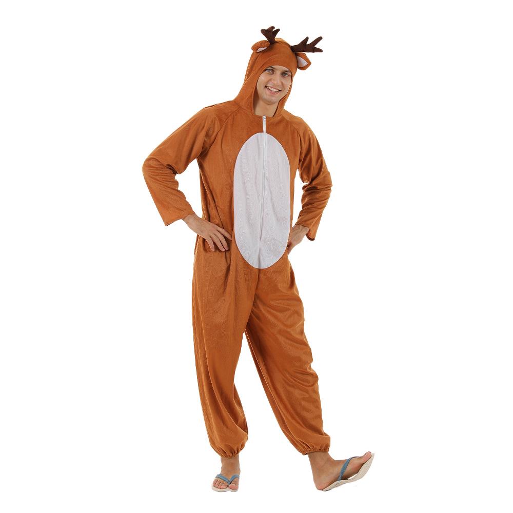 2025 Reindeer Couple Onesie Costume for Christmas Party or Stage Adult XL