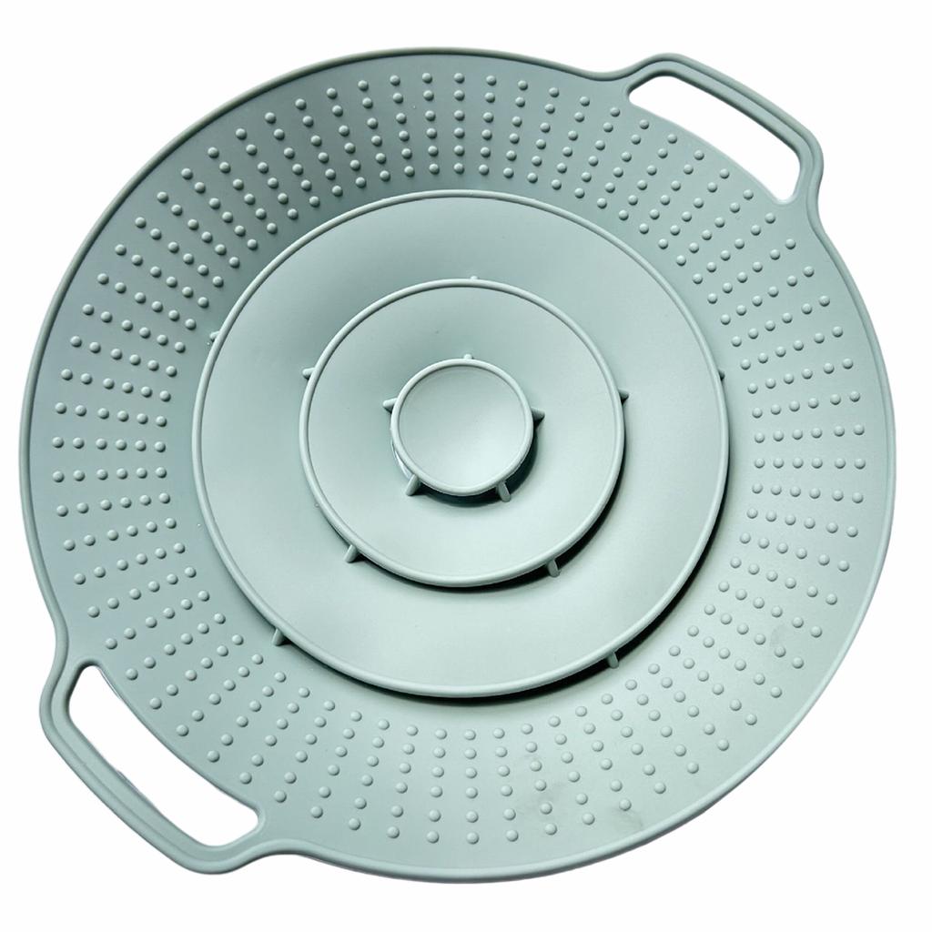 30cm Silikon Auslaufsicherer Topfdeckel Mikrowellenofen Kochgeschirr Spritzschutzdeckel Küchen Gasherd Schutzutensil Wiederverwendbare Topfabdeckung