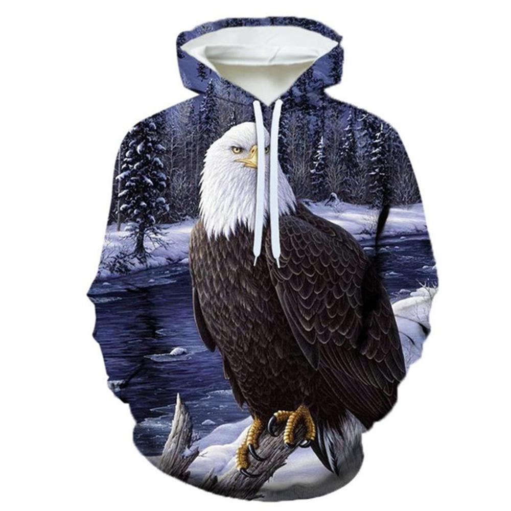 Do Old Eagle Graphics 3d Printing Men's Plus-size Hoodie Casual Pullover Popular Street Wear Fashion Top Trends Men's Clothing
