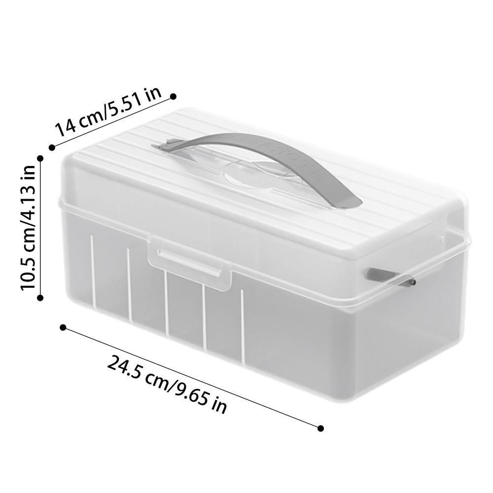 

Cord Organizer Box Double Layer Multi Compartments Dustproof Cable Storage Portable Multifunctional Cord Storage Organizer With