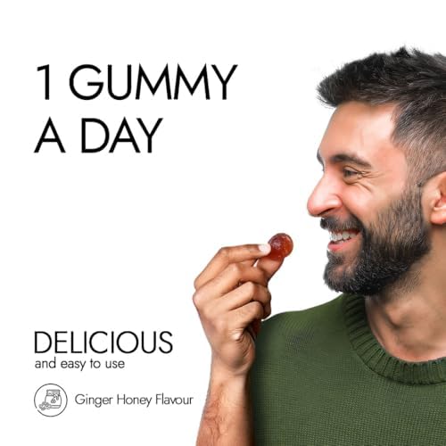 Kapiva Himalayan Shilajit Gummies 225mg Per Gummy Ginger Honey Flavour Energy Booster 30 Gummies