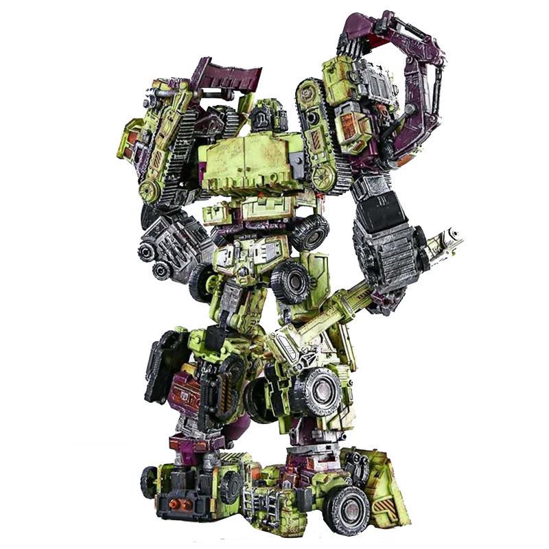 Oversize 6 IN 1 Transformation Devastator Toys Boy Robot Car KO G1 Excavator Trucks Model Action Figure Kid Adult