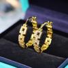 Design Zircon Ear Buckles, Simple High-End Loop Chain Earrings For Women