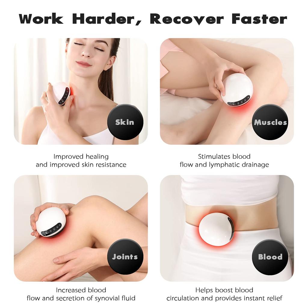 Electric Cupping Therapy Kit 3 In 1 Multi-function Cupping Massager Relieve Muscle Fatigue Electric Heated Scraping Tool