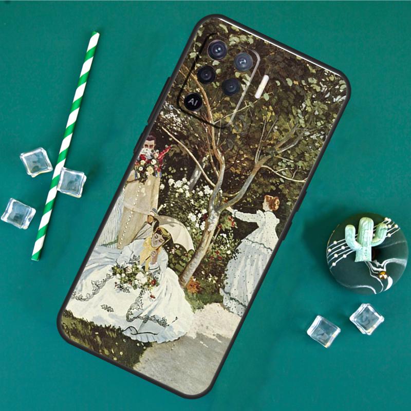 

Claude Monet Garden Lotus Bridge Case For Oppo A60 A40 A80 A16 A76 A96 A18 A38 A58 A78 A98 A91 A15 A17 A74 A94 A54 A57S Cover OPPO A94 5G