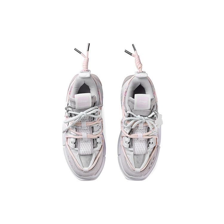 Li Ning Pan Gu Trek Cherry Blossom Collection Slip Resistant Abrasion Resistant Low top Casual Shoes Women's Pink AGLQ194-1