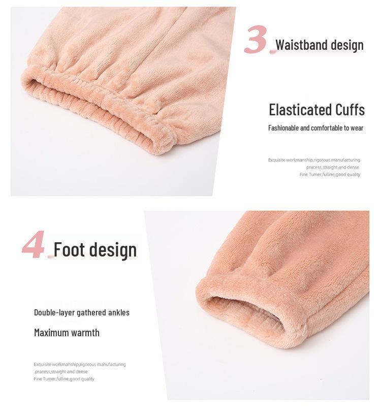 Parent-Child Flannel Pajama Set: Coral Fleece for Baby, Kid, Adult - Autumn/Winter Homewear