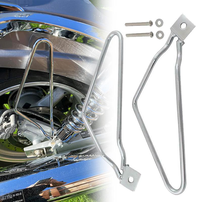 Motorcycle Black Saddle Bag Support Bars Mount Bracket Kit Fit for Harley Sportster 883 Iron XL883N,Dyna Fat Bob FXDF