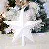Christmas Tree Topper - White Glitter Star 20 Cm