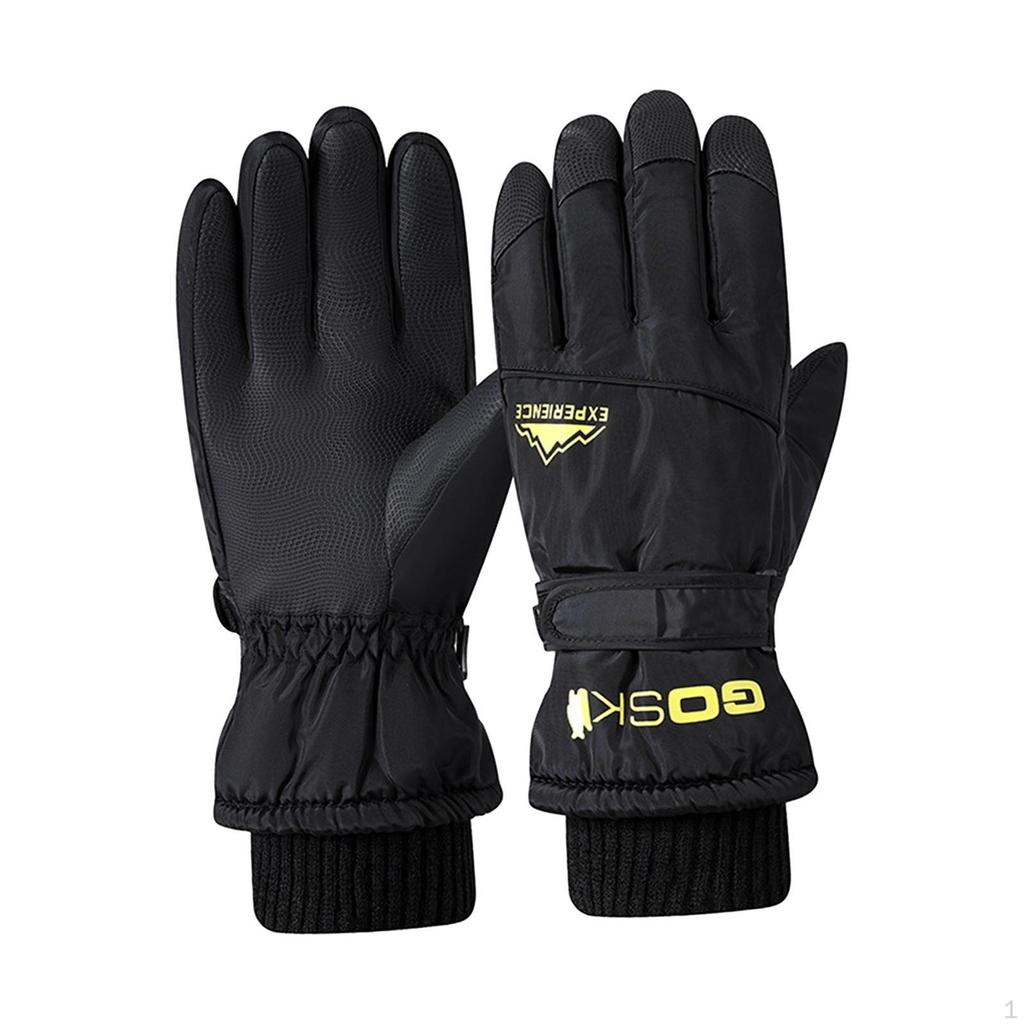 Winter Gloves Lined Warm Mittens Ski for Motorcycling Outdoor Sports Skating