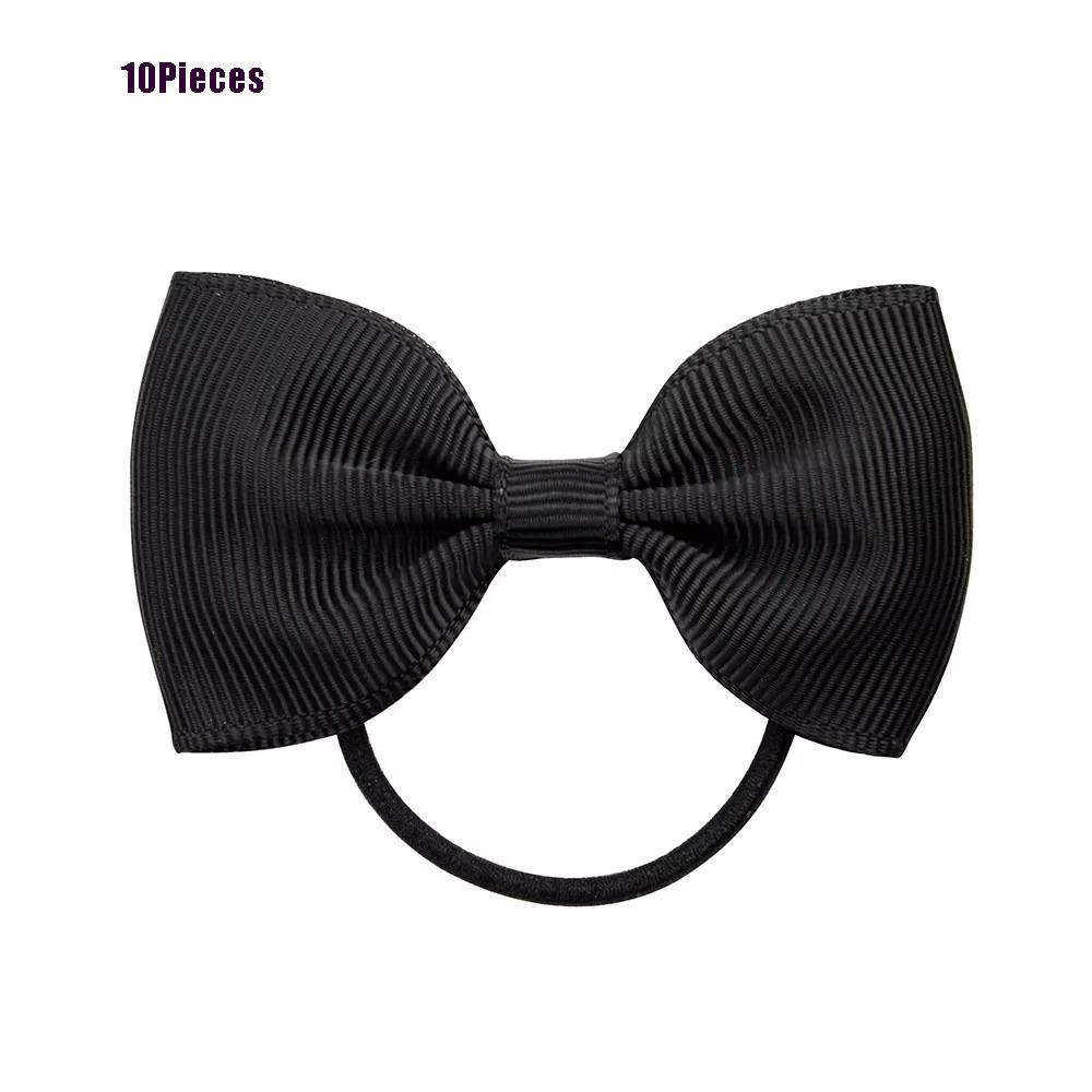 

High Quality 2 Inch Bow Hair Ribbon Rubber Band High Elasticity Hair Bands Styling Decoration Hair Ties for Baby Girls чёрный