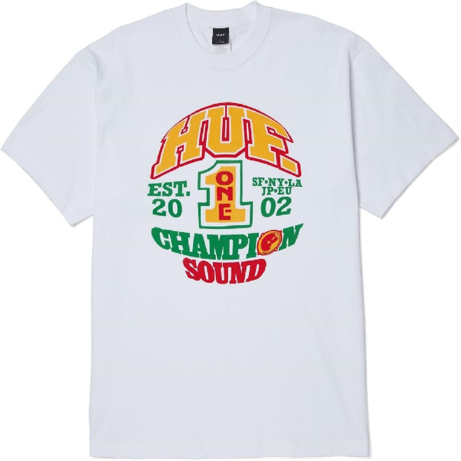 Мужская футболка HUF Champion Sound с коротким рукавом – Иконическая футболка, вдохновленная скейт-культурой S