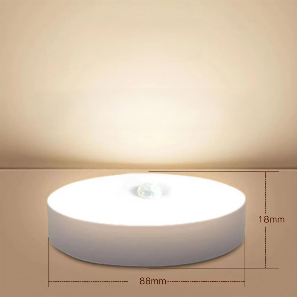 2pcs Magnetic Motion Sensor Nightlight with USB Charging Cable Walls LED Night Lights for Home Kitchen Hallway Bathroom Lighting