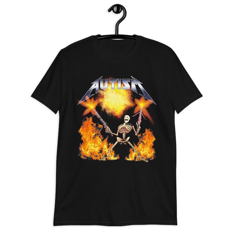 

Autism Meme T-Shirt Cursed Humor Tee for Neurodivergent Pride Unique Autism Awareness Shirt 4XL