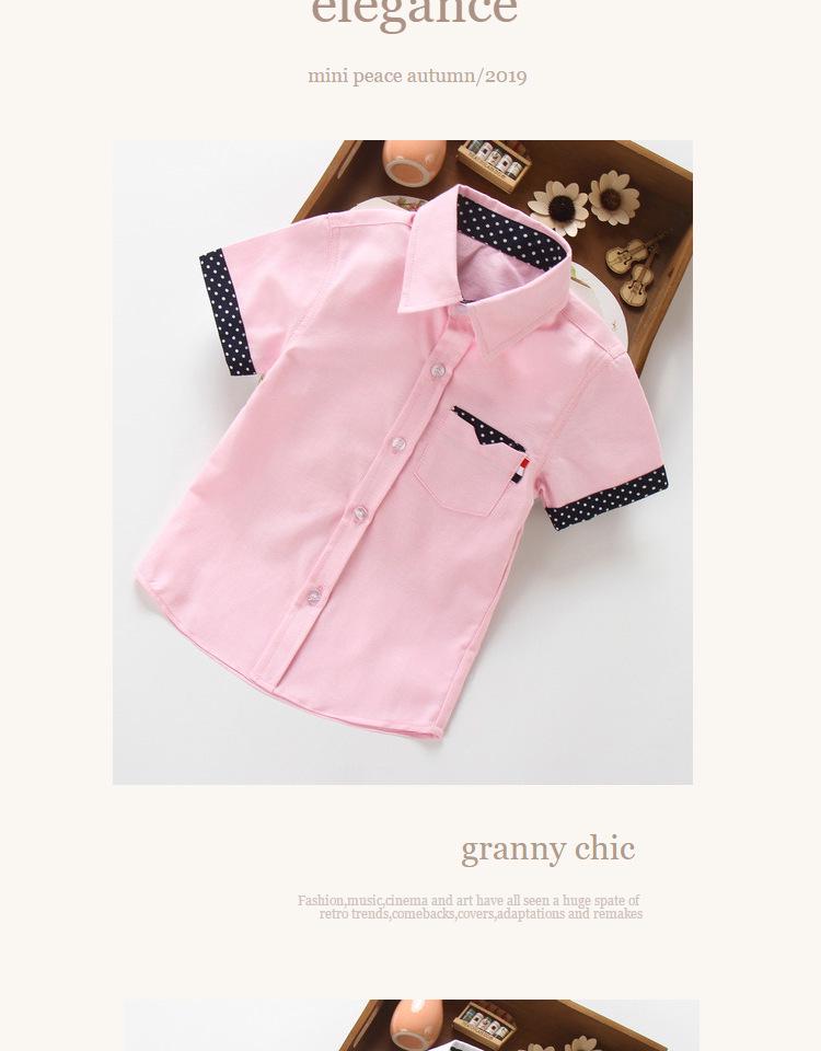 Trendy Boys' Summer Short-Sleeved Casual Shirt for Children