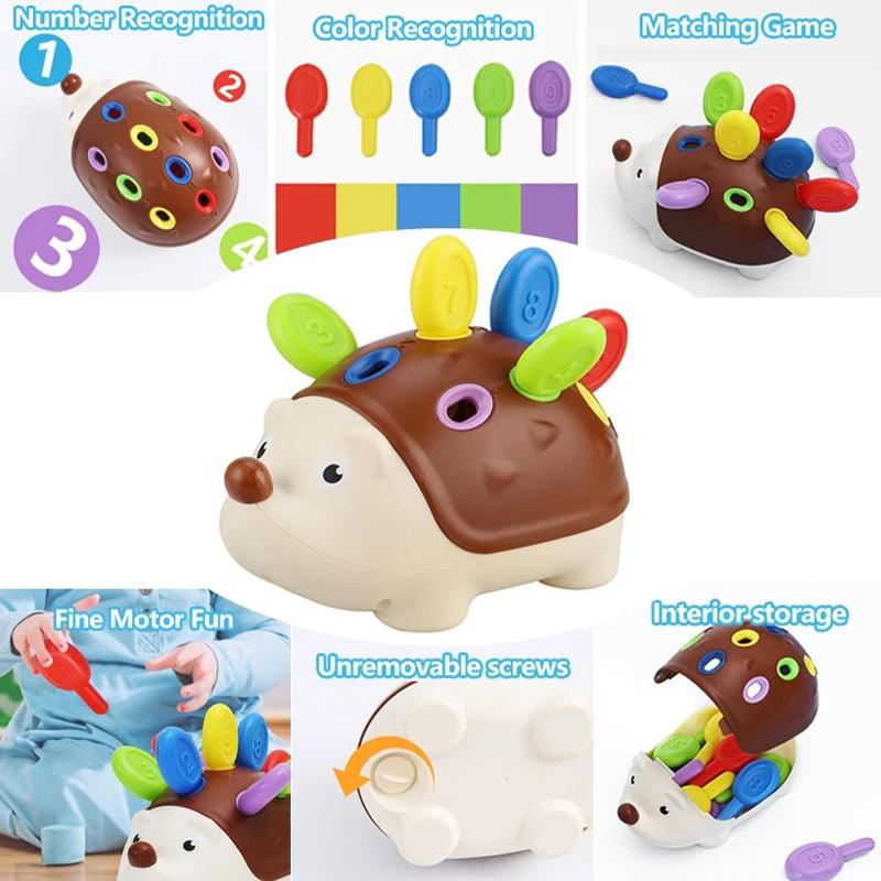 Children's Early Education@Training Puzzle Small- Hedgehog Toy Intelligence Development Hand-Eye Exercise*Baby Holiday0 Toy Gift