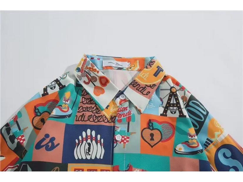 Men's Summer Loose Fit Luffy Pirate King Graffiti Shirt - Trendy Short Sleeve All-Match Style