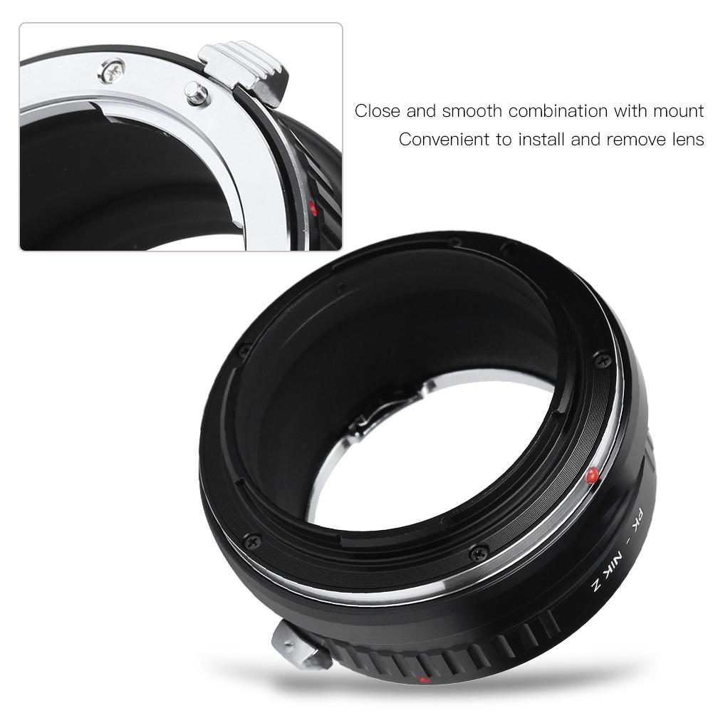 Fikaz PK NIK Z Aluminiumlegierung Objektiv-Montageadapterring für Pentax PK-Mount-Objektiv auf für Nikon Z
