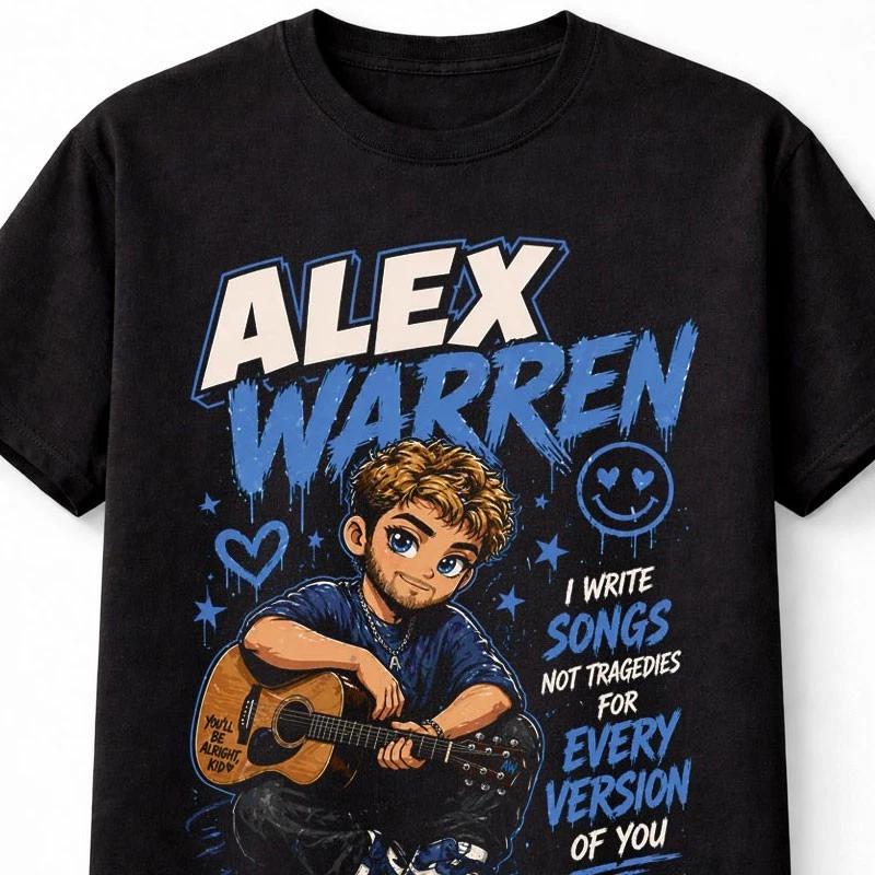 Alex Warren Sad Songs Pop Little Orphan Alex 2026 Graphic Unisex TShirt S