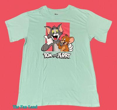 New Tom and Jerry Hanna Barbera Teal Men's Vintage Unisex T-Shirt