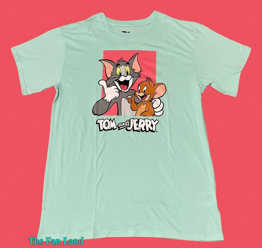 

New Tom and Jerry Hanna Barbera Teal Men s Vintage Unisex T-Shirt L