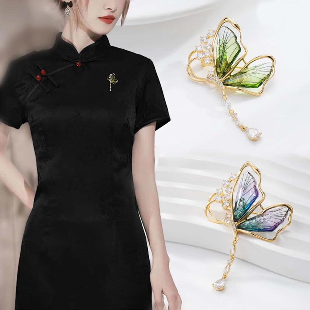 Butterfly Brooch Bon Brooch Accessories Zirconia Jewelry Elegant Ceremony Spring Summer Animals Insects Student Gift Birthday Event Women's Men's