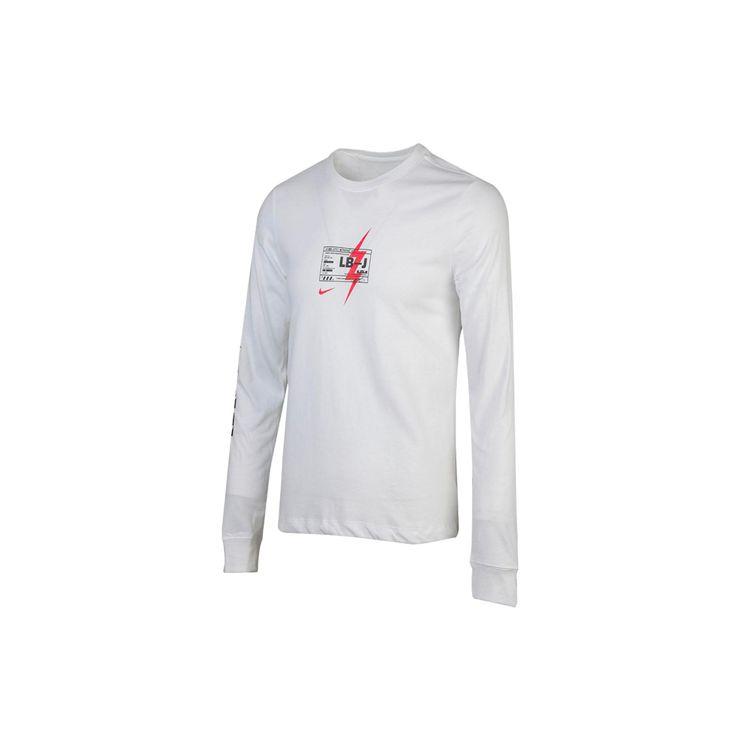 Nike Dri-Fit Lebron James Basketball Long Sleeve T-Shirt Men Tops White CD1124-100