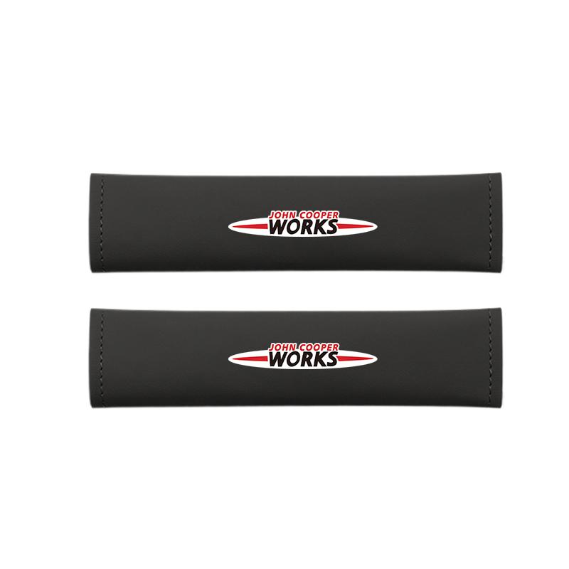 AAFF1 Car Seat Belt Cover Shoulder Protective Pad Accessories For MINI Cooper R56 F56 R50 JCW Cabrio Aceman Countryman Clubman WORKS
