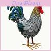 2d Flat Rooster Yard Decor With Iron Flat Figurine For Garden And Patio Celebrations