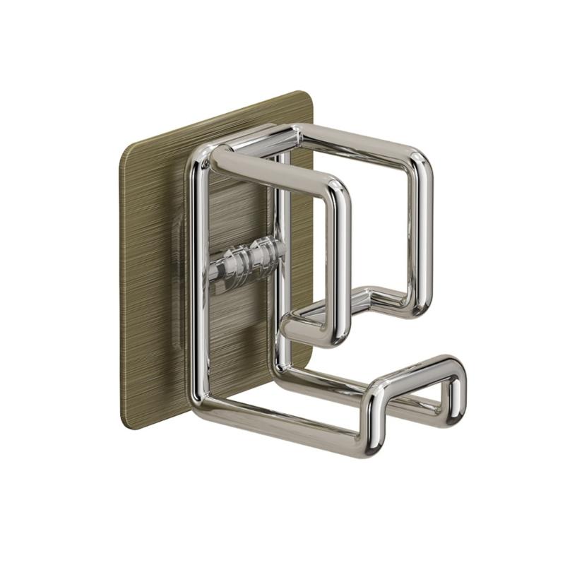 Rusts Resistant Steel Basin Hanger Adhesive Mount Space Saving Waterproof Bathroom Kitchen Storage Rack Hanging Hook