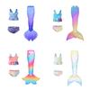 Girls' Princess Mermaid Swimsuit Set: Bikini, Skirt, and Dress for Performance