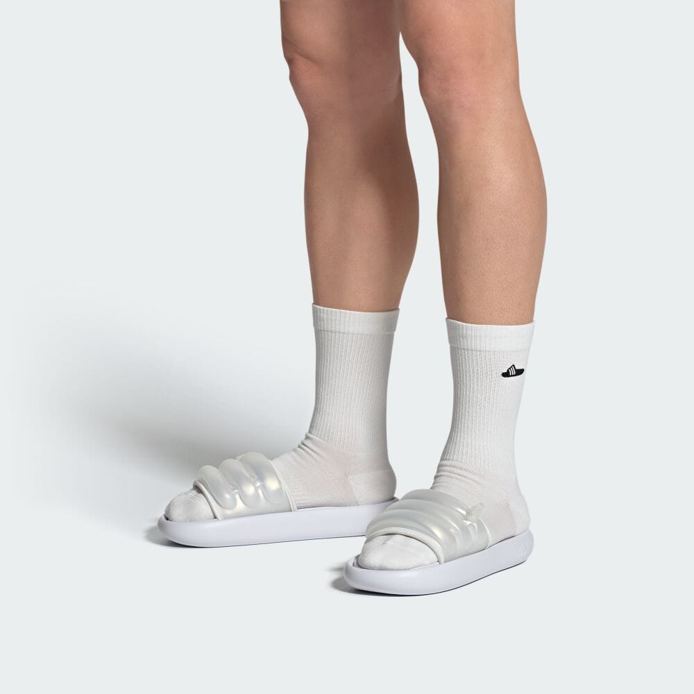 Adidas ZPLAASH SLIDES Footwear White Sandals Slide Unisex Sportswear IF6498 Footwear White / Footwear White / Footwear White