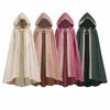 Cape d'Halloween Bordure à Ruban Pastoral Costume de Cosplay Fantaisie Cape à Capuche Rétro Drame