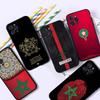Maroc M-Marokko Flagge Für Iphone 11 12 13 14 15 16 17 Pro Max Mini Plus Schwarze Hülle Handyhülle