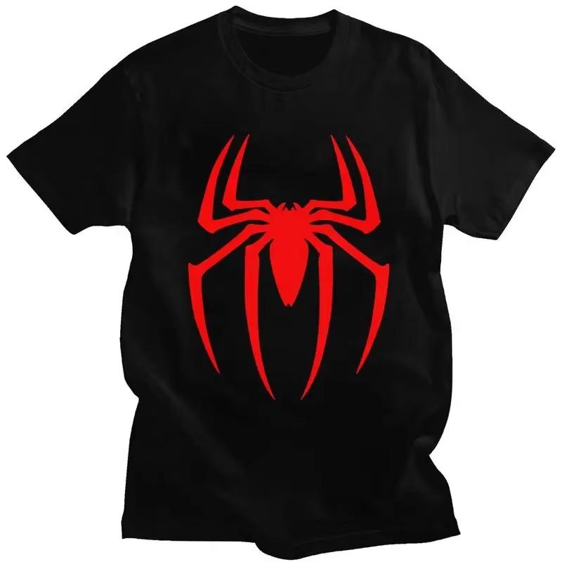 

Handsome Spiderman Cartoon Superhero T Shirt Men Short Sleeves Pure Cotton T-shirt Summer Tee Tops Fashion Tshirts S