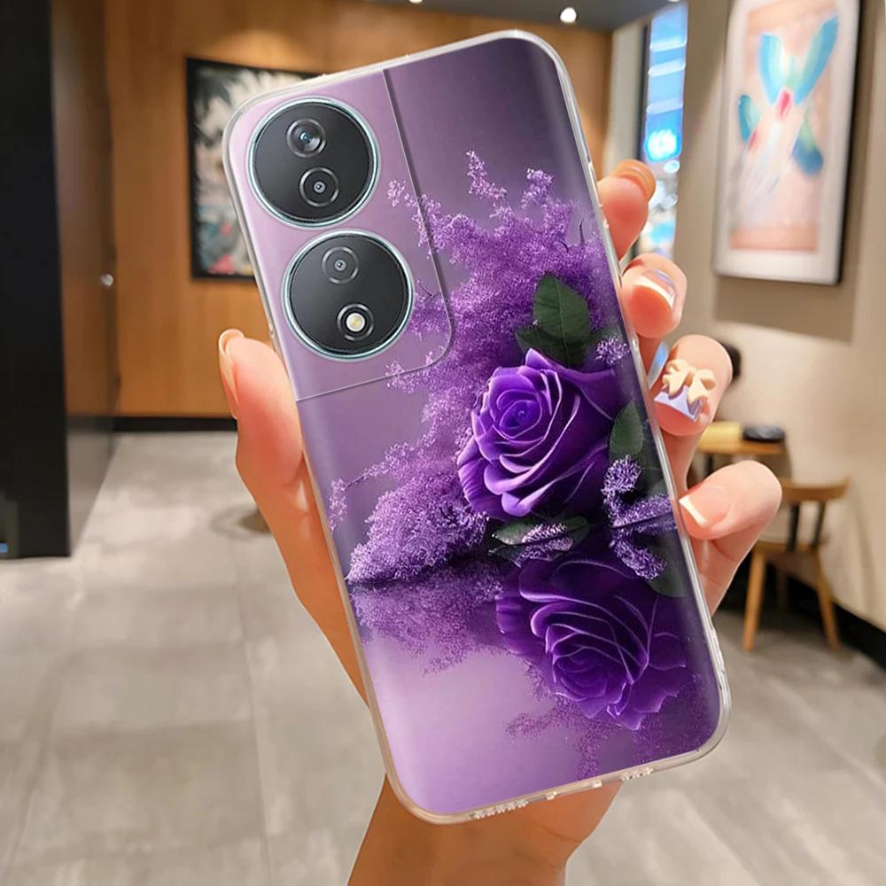 Für Honor 90 Smartphone Hülle Niedlicher Panda Weiche Silikonhülle Für Honor 90Smart CLK-NX1 Mode Transparente Abdeckung Coque Fundas